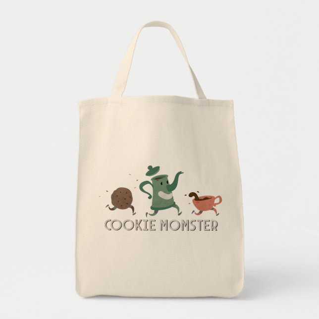 Bolso De Tela Cookie Momster Tote Bag (Frente)