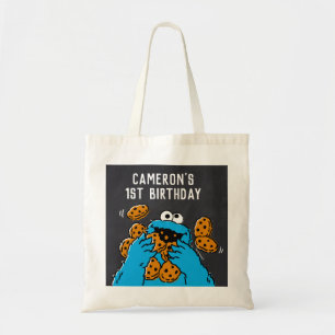 Bolso De Tela Cookie Monster Birthday Chalkboard