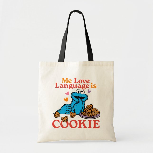 Bolso De Tela Cookie Monster | Cita el día de San Valentín (Frente)