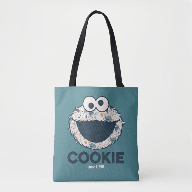 Bolso De Tela Cookie Monster | Cookie desde 1969 (Anverso)