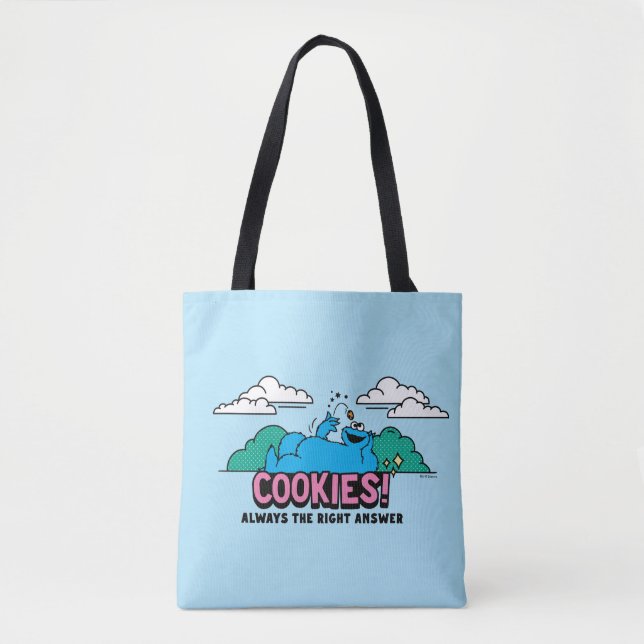 Bolso De Tela Cookie Monster | Cookies Siempre la respuesta corr (Anverso)