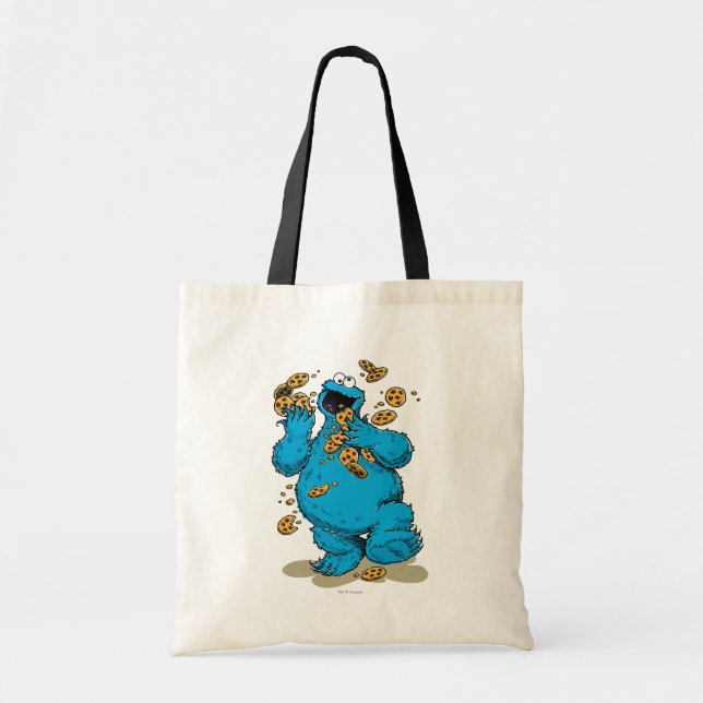 Bolso De Tela Cookie Monster Crazy Cookies (Frente)