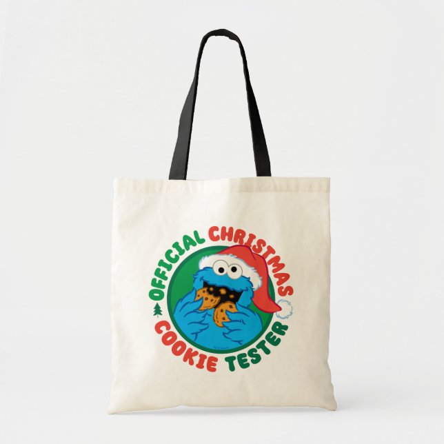 Bolso De Tela Cookie Monster | Navidades oficiales Cookie Tester (Frente)