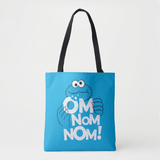 Bolso De Tela Cookie Monster | Om Nom! (Anverso)