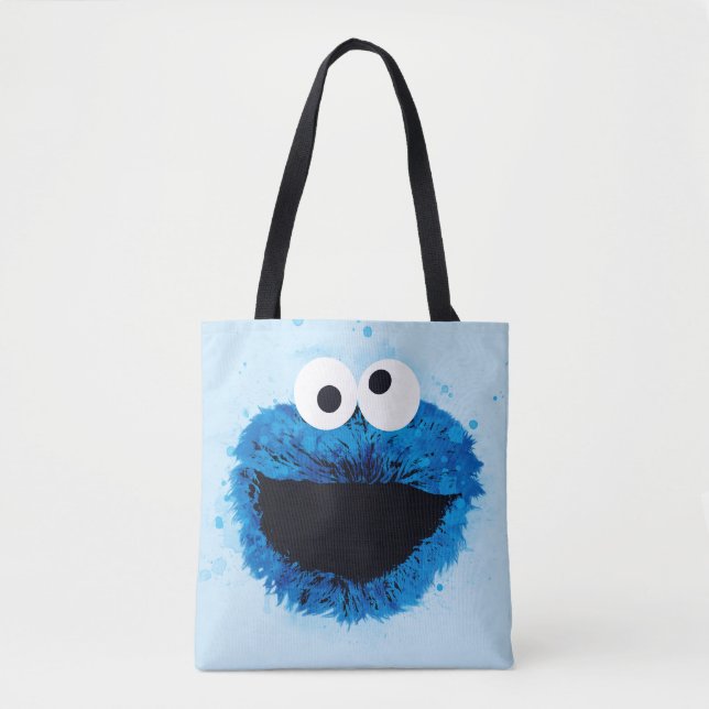 Bolso De Tela Cookie Monster | Tendencia acuarela (Anverso)