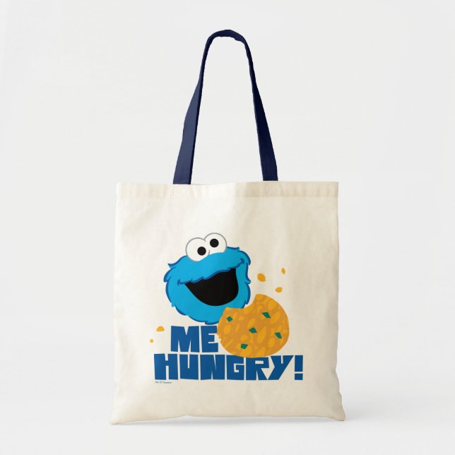 Bolso De Tela Cookie Monster | ¡Tengo Hambre! (Frente)