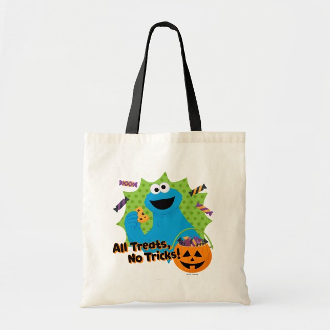 Bolso De Tela Cookie Monster | ¡Todos los tratamientos, sin truc (Frente)