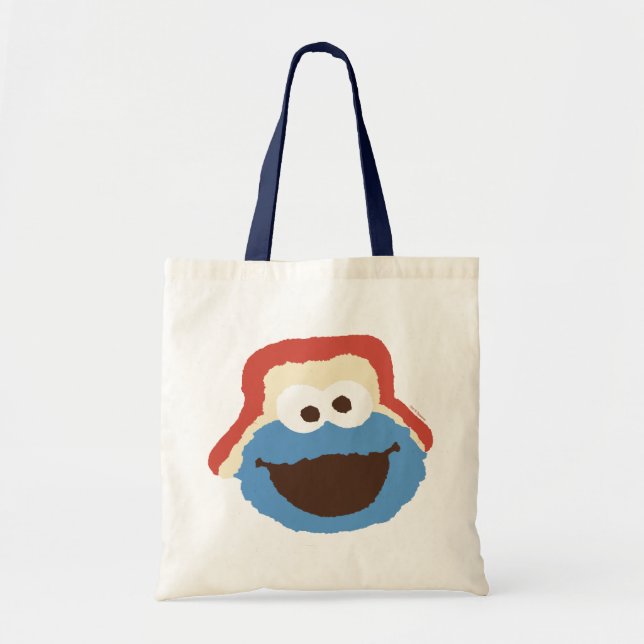Bolso De Tela Cookie Monster Woodland Face (Frente)