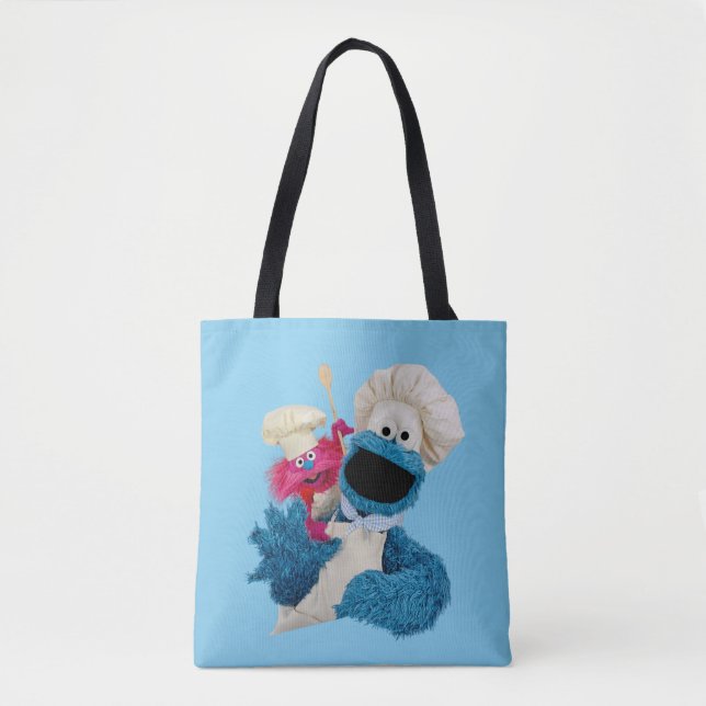 Bolso De Tela Cookie Monster's Foodie Truck Friends (Anverso)
