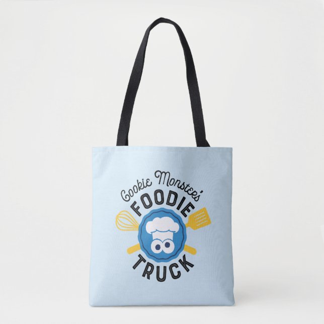 Bolso De Tela Cookie Monster's Foodie Truck Logo (Anverso)