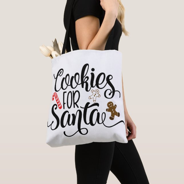 Bolso De Tela Cookies para Navidades de Santa Fun (Detalle)