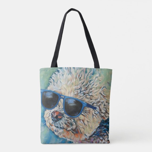 Bolso De Tela Cool 'Chon el imán flexible Bichon (Reverso)
