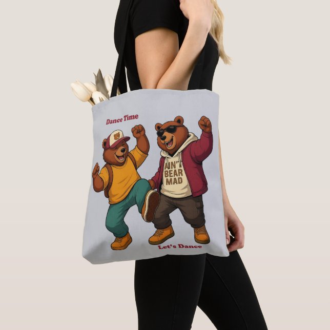Bolso De Tela Cool Dancing Bears (Detalle)