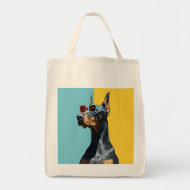 Bolso De Tela Cool Doberman with sunglasses