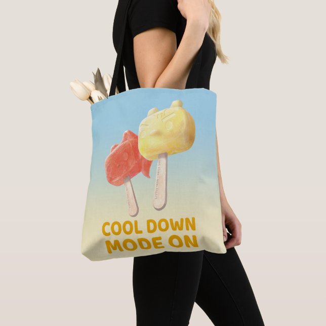 Bolso De Tela Cool Down Mode On: Iron T & Bunny Girl Popsicles (Detalle)