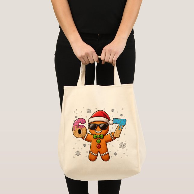 Bolso De Tela Cool Gingerbread 67 — Holiday Ice‑Cream Numbers (Anverso (producto))