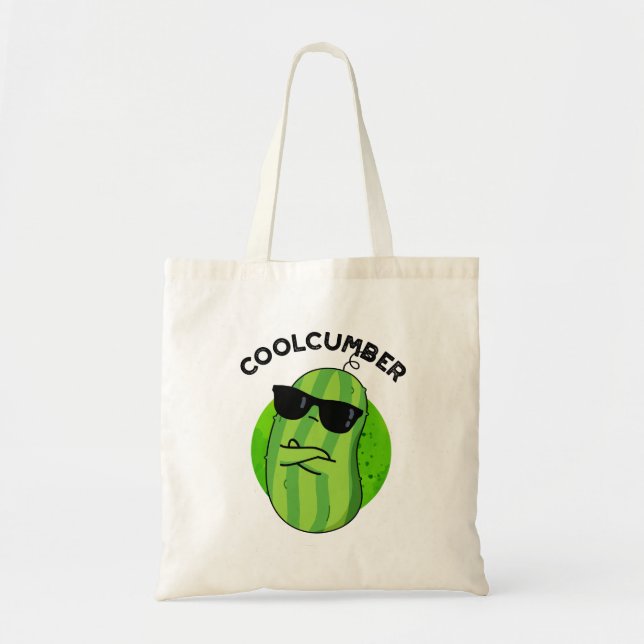 Bolso De Tela Coolcumber Funny Veggie Cucumber Pun (Frente)