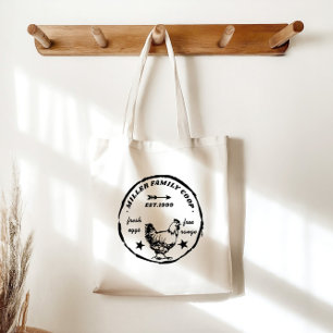 Bolso De Tela Coop familiar Happy Hen Monograma