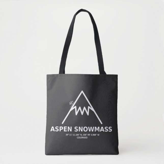 Bolso De Tela Coordenadas Aspen Snowmisscolorado (Anverso)