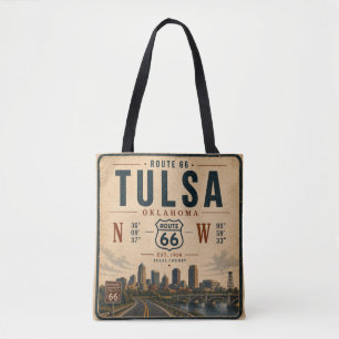 Bolso De Tela Coordenadas de viaje de la ciudad de la ruta 66 de