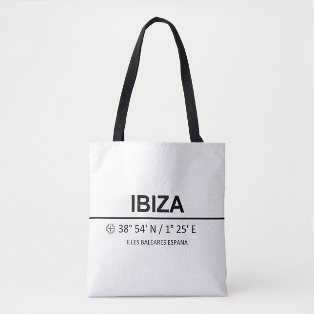 Bolso De Tela Coordenadas Ibiza (Anverso)