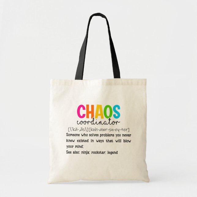 Bolso De Tela Coordinador del caos de vuelta a la escuela (Frente)
