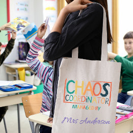 Bolso De Tela Coordinador del Caos Regalo Divertido y Colorido p