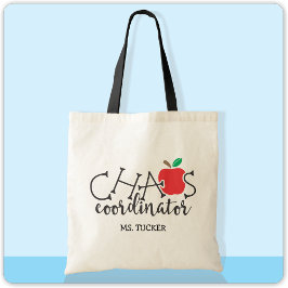 Bolso De Tela Coordinadora del Caos Maestra Monada Manzana