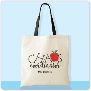 Bolso De Tela Coordinadora del Caos Maestra Monada Manzana