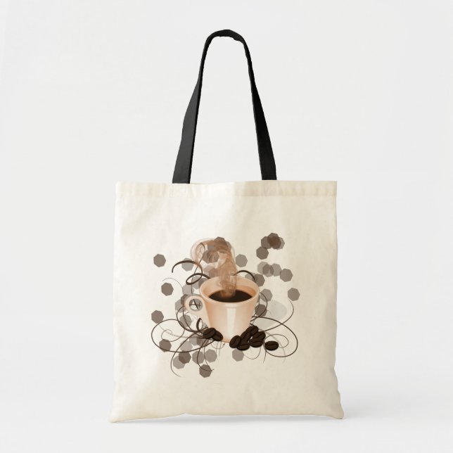 Bolso De Tela Copa de café con saltos y frijoles (Frente)