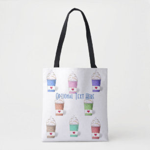Bolso De Tela Copas de café con colores completos
