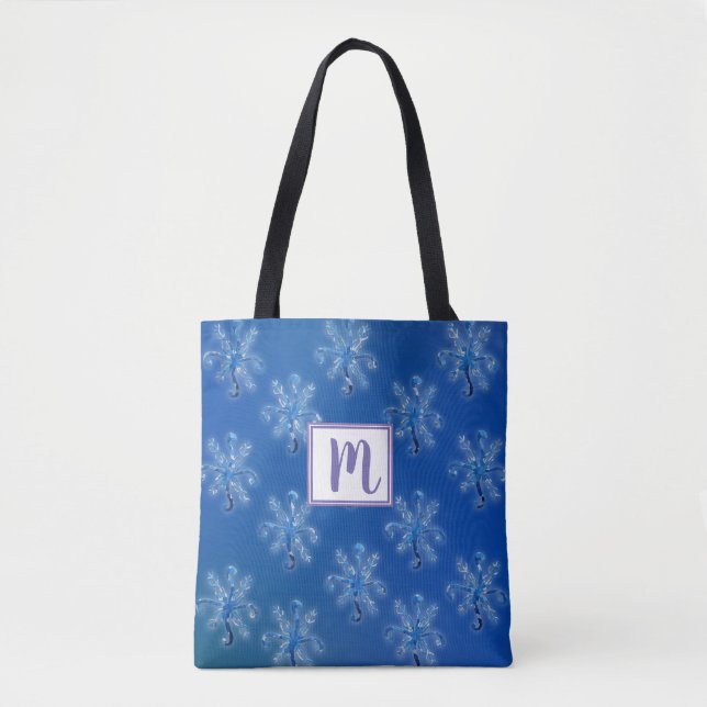 Bolso De Tela Copo de nieve con monograma (Anverso)