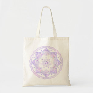 Bolso De Tela copo de nieve morado ligero y corazón brillante