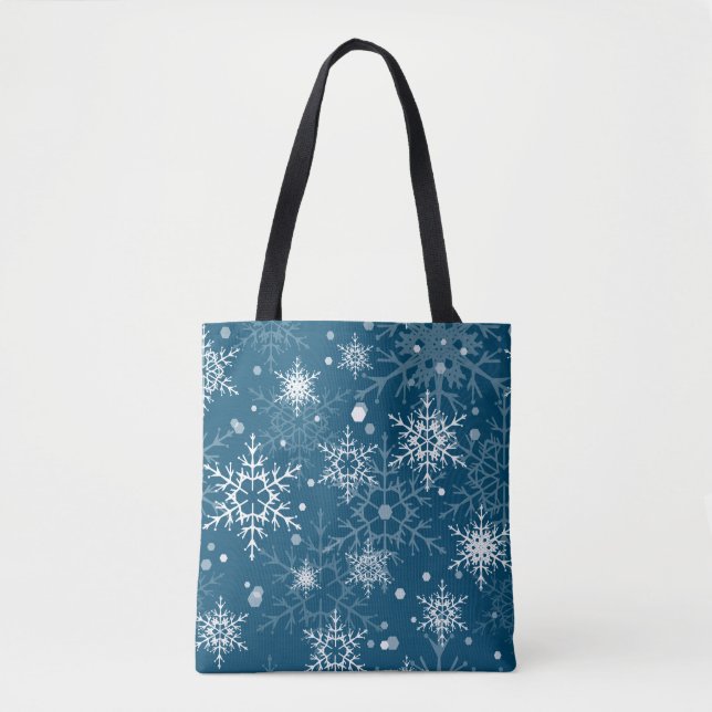 Bolso De Tela Copos de nieve blancos a cielo abierto (Anverso)