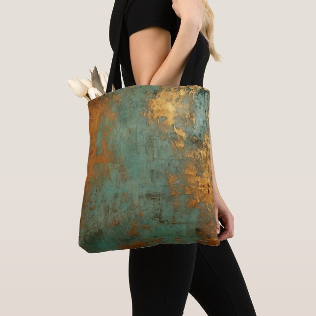 Bolso De Tela Copper Patina Rustic Metallic (Detalle)