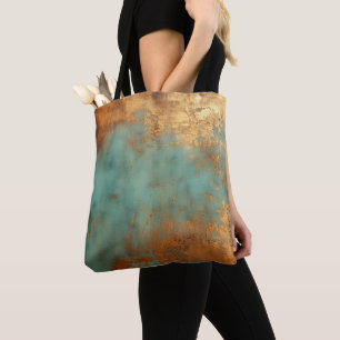 Bolso De Tela Copper Patina Rustic Metallic