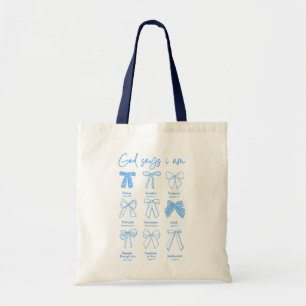 Bolso De Tela Coqueta Cristiana Dios Dice Soy