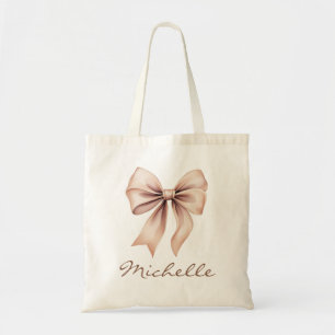 Bolso De Tela Coqueta de acuarela lazo femenino con estilo Moda