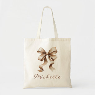 Bolso De Tela Coqueta lazo acuarela Tendencia femenina femenina