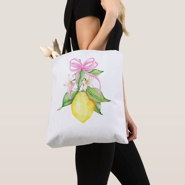 Bolso De Tela Coqueta Limón Rosa (Detalle)
