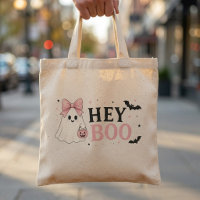 Coqueta Rosa Hey Boo Fantasma Halloween