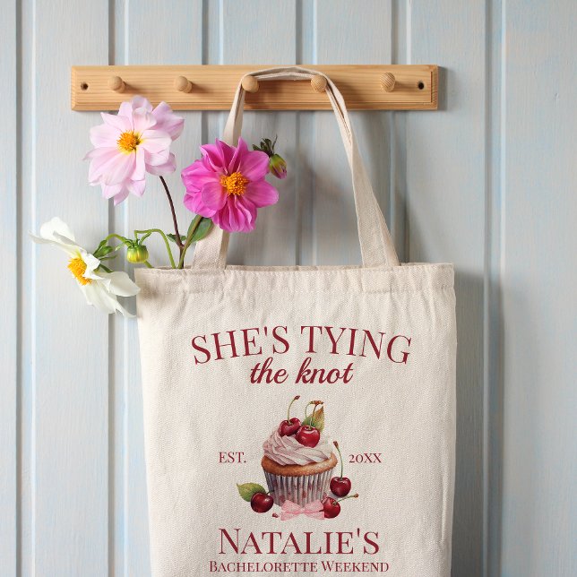 Bolso De Tela Coquette Aesthetic Pink Bow Cherry Cake Fancy Chic (Subido por el creador)