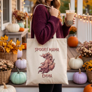 Bolso De Tela Coquette de Boba Fantasma Rosa Mamá Espeluznante P
