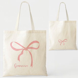 Bolso De Tela Coquette Femenina de moda Estética Girly Bow Nombr