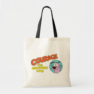 Bolso De Tela Coraje al perro cobarde Mostrar logotipo