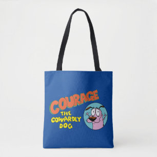 Bolso De Tela Coraje al perro cobarde Mostrar logotipo