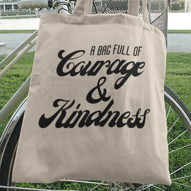 Bolso De Tela Coraje y Amabilidad Mensaje Personal (Show the world your commitment to fostering a better tomorrow!
)