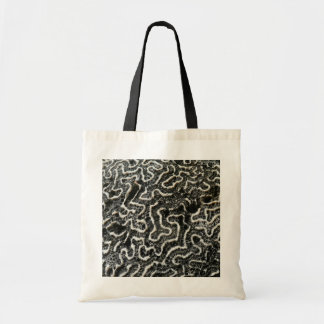 Bolso De Tela Coral blanco y negro II Resumen Foto de la natural