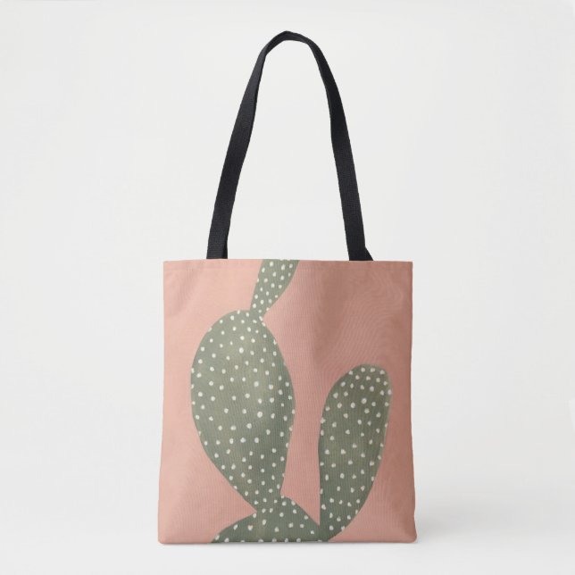 Bolso De Tela Coral Cacti (Anverso)