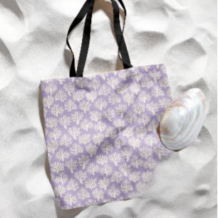 Bolso De Tela Coral Carry Pastel Púrpura